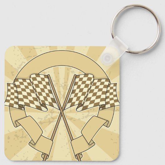 Schlüsselanhänger der überprüften Racing Flags (Rückseite)