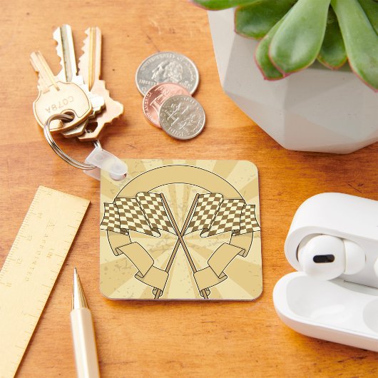 Schlüsselanhänger der überprüften Racing Flags