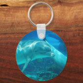 Schlüsselanhänger der verspielten Delphine (Vorderseite)