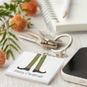 Schlüsselanhänger der Weihnachtselfen - Zickzack K (Vorderseite rechts)