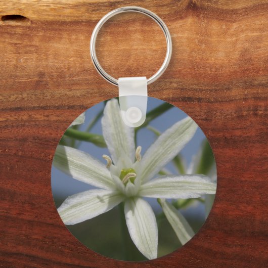 Schlüsselanhänger der weißen Blume (Vorderseite)