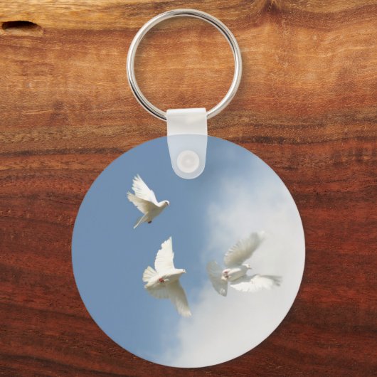 Schlüsselanhänger der weißen Tauben (Vorderseite)