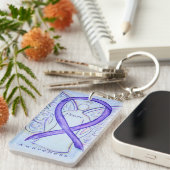 Schlüsselanhänger des Angel Violet Awareness Ribbo (Vorderseite rechts)