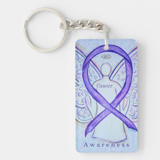 Schlüsselanhänger des Angel Violet Awareness Ribbo (Vorderseite)