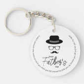 Schlüsselanhänger des modernen Schwarz-Weiß-Vaters (Vorderseite)