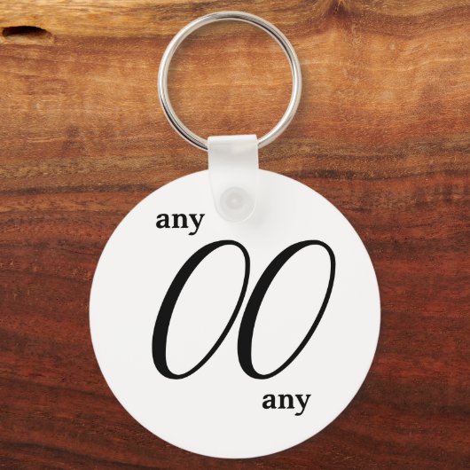 Schlüsselanhänger einer beliebigen Nummer (Vorderseite)