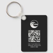 Schlüsselanhänger Einfacher schwarzer QR-Code Firm (Vorderseite)