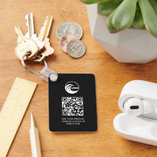 Schlüsselanhänger Einfacher schwarzer QR-Code Firm