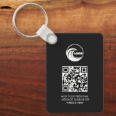 Schlüsselanhänger Einfacher schwarzer QR-Code Firm (Vorderseite)