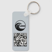 Schlüsselanhänger Einfaches Logo QR-Code Geschäft (Rückseite)