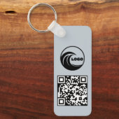 Schlüsselanhänger Einfaches Logo QR-Code Geschäft (Vorderseite)