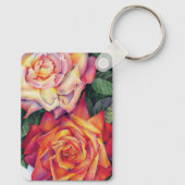 Schlüsselanhänger "Farbenfrohe Rose" (Rückseite)