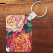 Schlüsselanhänger "Farbenfrohe Rose" (Rückseite)