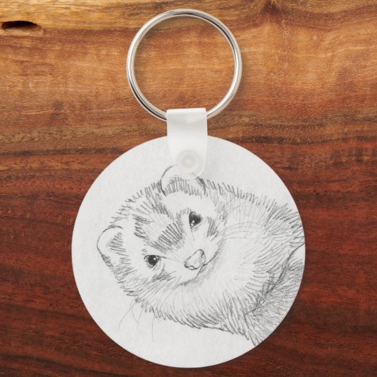 Schlüsselanhänger Ferret - Pandora (Vorderseite)