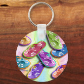 Schlüsselanhänger - FLIP FLOPS Pop Art (Vorderseite)