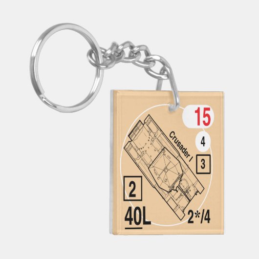 Schlüsselanhänger Fob ASL-Kreuzfahrer-I (Vorderseite links)