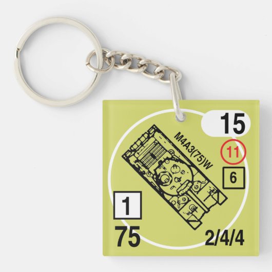 Schlüsselanhänger Fob ASL M4A3 (75) W (Vorderseite)