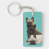 Schlüsselanhänger französische Bulldoggen (Vorderseite)