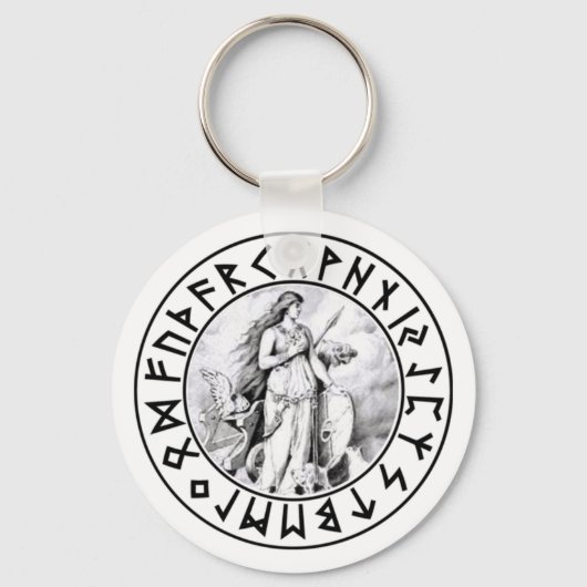 Schlüsselanhänger Freya Rune Shield (Vorderseite)