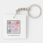 Schlüsselanhänger für benutzerdefinierten QR-Code (Rückseite)