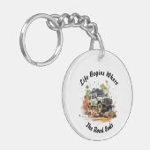 Schlüsselanhänger für das Erlebnis von Geländewage (Vorderseite links)