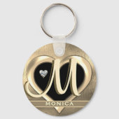 Schlüsselanhänger für den Anfangsnamen Monogramm (Vorderseite)