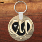 Schlüsselanhänger für den Anfangsnamen Monogramm (Vorderseite)