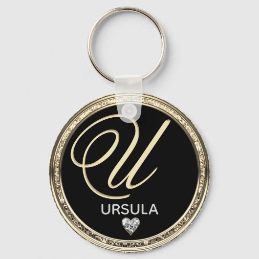 Schlüsselanhänger für den Anfangsnamen Monogramm (Vorderseite)