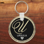 Schlüsselanhänger für den Anfangsnamen Monogramm (Vorderseite)
