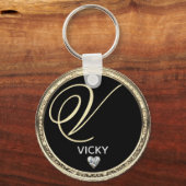 Schlüsselanhänger für den Anfangsnamen Monogramm (Vorderseite)