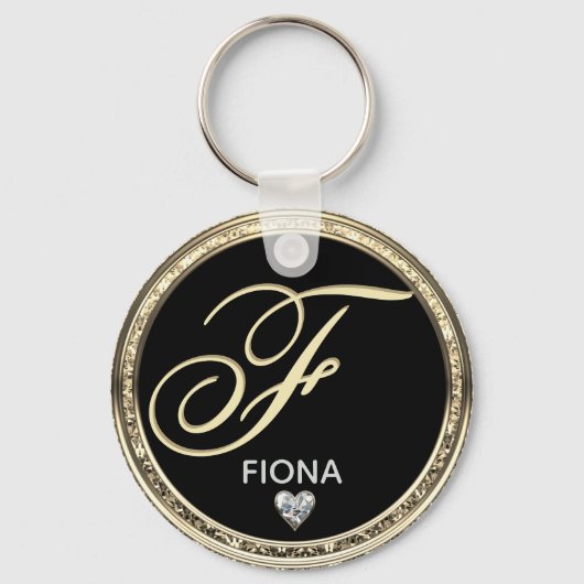 Schlüsselanhänger für den Anfangsnamen Monogramm (Vorderseite)