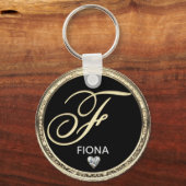 Schlüsselanhänger für den Anfangsnamen Monogramm (Vorderseite)