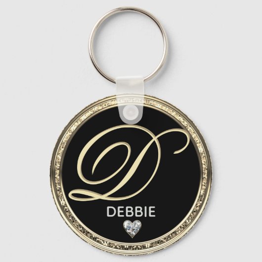 Schlüsselanhänger für den Anfangsnamen Monogramm (Vorderseite)