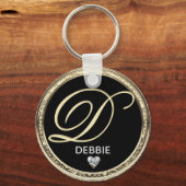 Schlüsselanhänger für den Anfangsnamen Monogramm (Vorderseite)