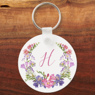 Schlüsselanhänger für den ersten Buchstaben Floral