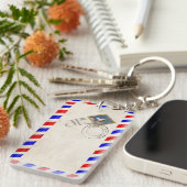 Schlüsselanhänger für die Briefmarke von Schweinen (Vorderseite rechts)