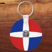 Schlüsselanhänger für die Flagge der Dominikanisch (Vorderseite)