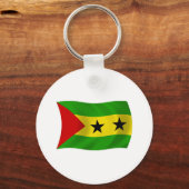 Schlüsselanhänger für die Flagge von Sao Tome und (Vorderseite)