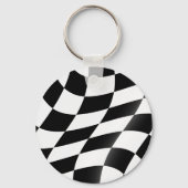 Schlüsselanhänger für die schwarz-weiß-karierte Fl (Vorderseite)