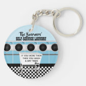 Schlüsselanhänger für die Wäscherei im Retro-Selbs (Rückseite)