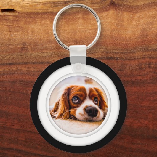 Schlüsselanhänger für doppelseitige Fotoplatten (Rückseite)