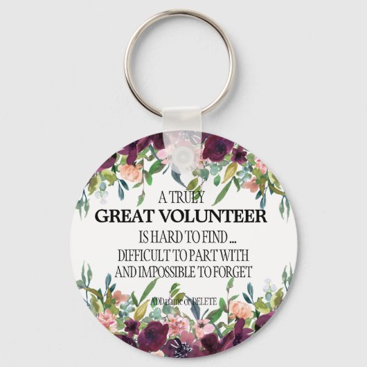 Schlüsselanhänger für ehrenamtlich danken Ihnen da (Vorderseite)