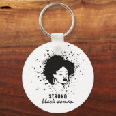 Schlüsselanhänger für eine starke schwarze Frauens (Vorderseite)