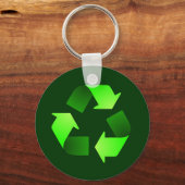 Schlüsselanhänger für grün Recycelnd Symbol (Vorderseite)
