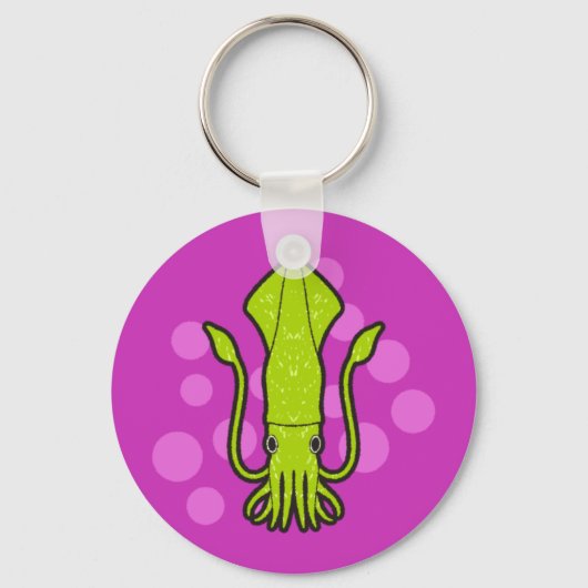 Schlüsselanhänger für grünen Tintenfisch (Vorderseite)
