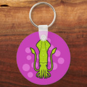 Schlüsselanhänger für grünen Tintenfisch (Vorderseite)