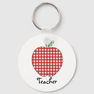 Schlüsselanhänger für Lehrer - Red Gingham Apple