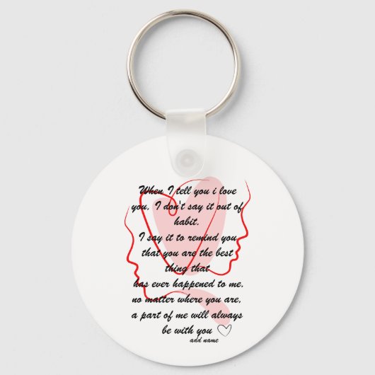 Schlüsselanhänger für Liebe (Vorderseite)