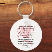 Schlüsselanhänger für Liebe (Vorderseite)