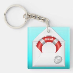 Schlüsselanhänger für Notrufnummern - siehe Rückse